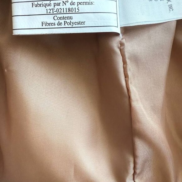 Janie and Jack Girls Quilted Tweed Vest 5-6 | Brown Herringbone Peplum Gilet - Picture 6 of 9